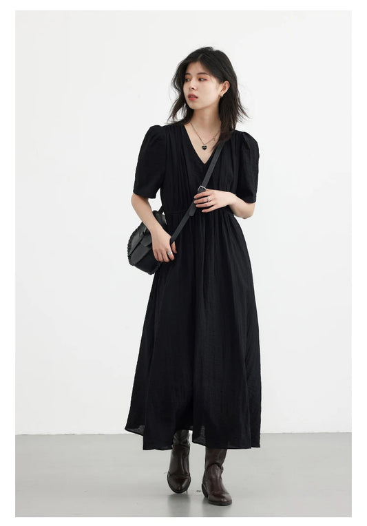 Vintage Puff Sleeve Dress – Summer 2025 Collection