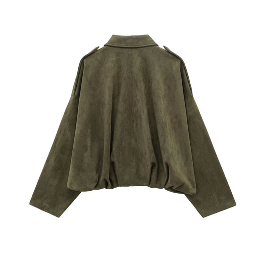 Faux Suede Jacket Women