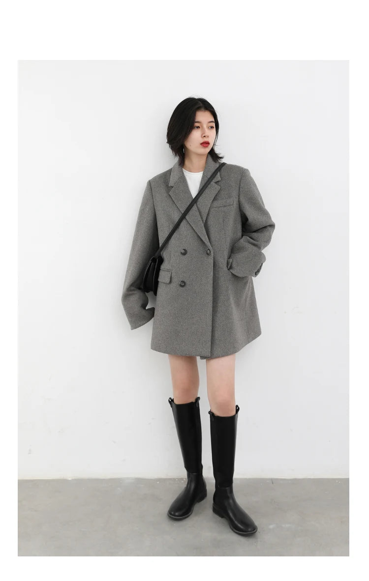 Wool Blend Mid-Long Coat – Autumn/Winter 2025