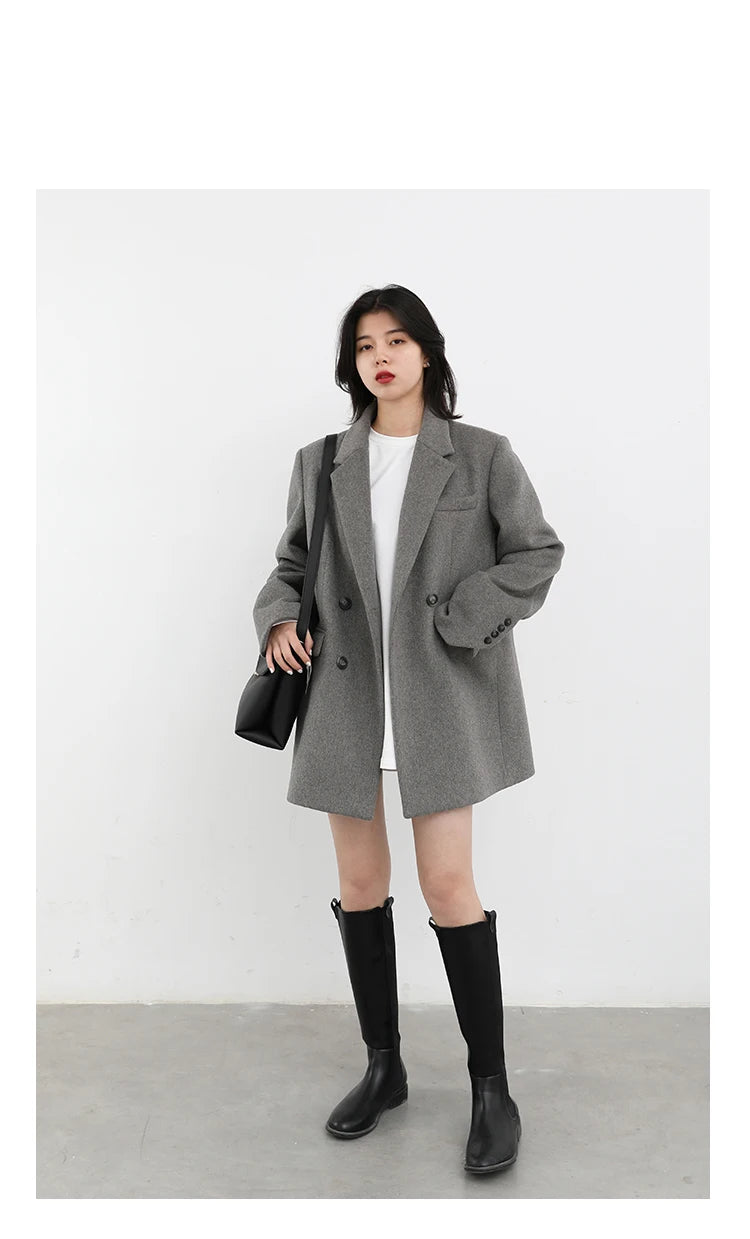 Wool Blend Mid-Long Coat – Autumn/Winter 2025