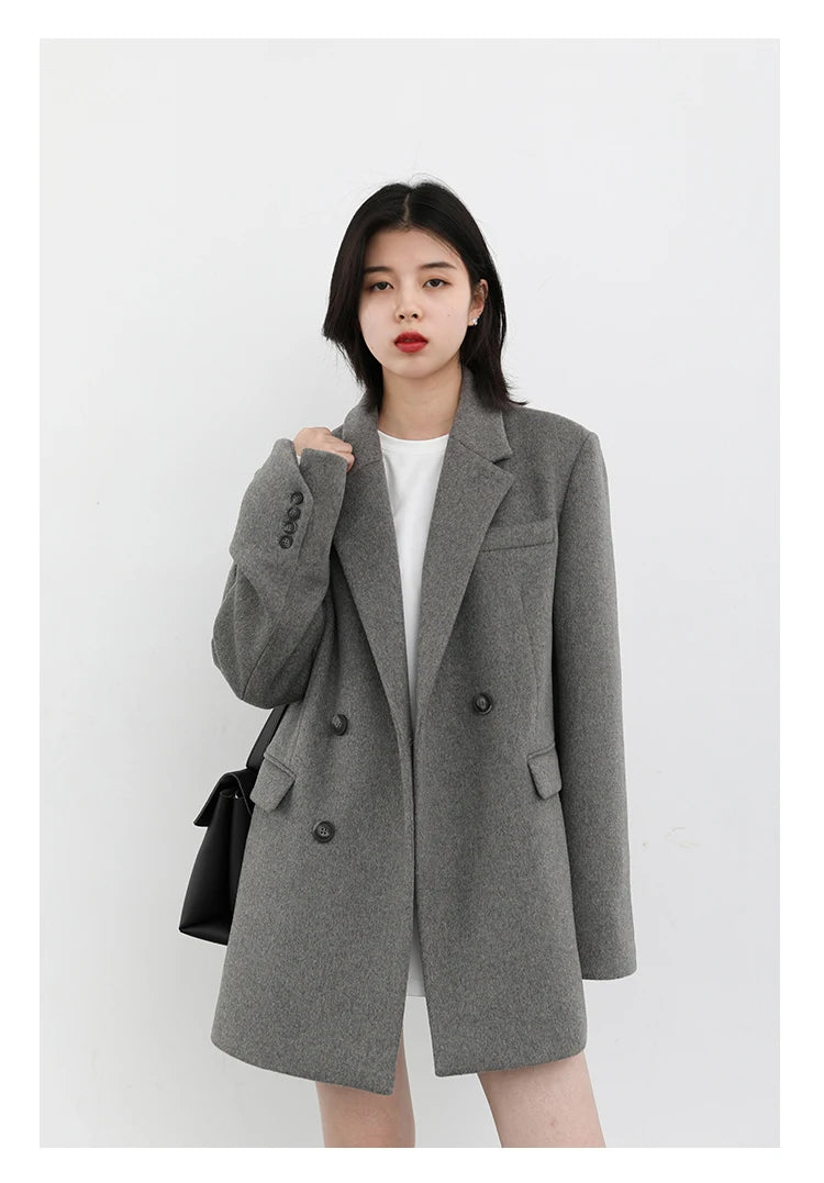 Wool Blend Mid-Long Coat – Autumn/Winter 2025