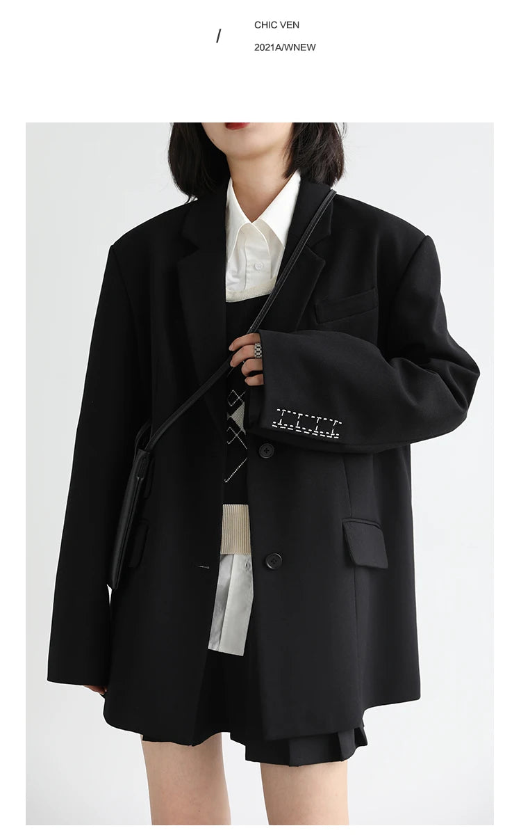 Embroidered Cuff Blazer – Winter Collection