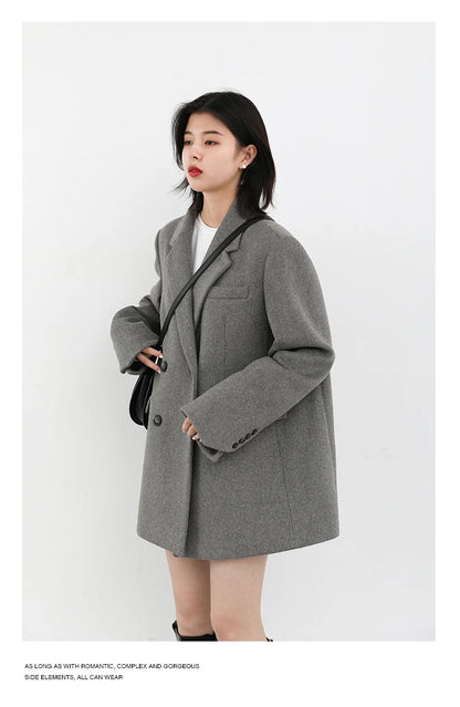 Wool Blend Mid-Long Coat – Autumn/Winter 2025