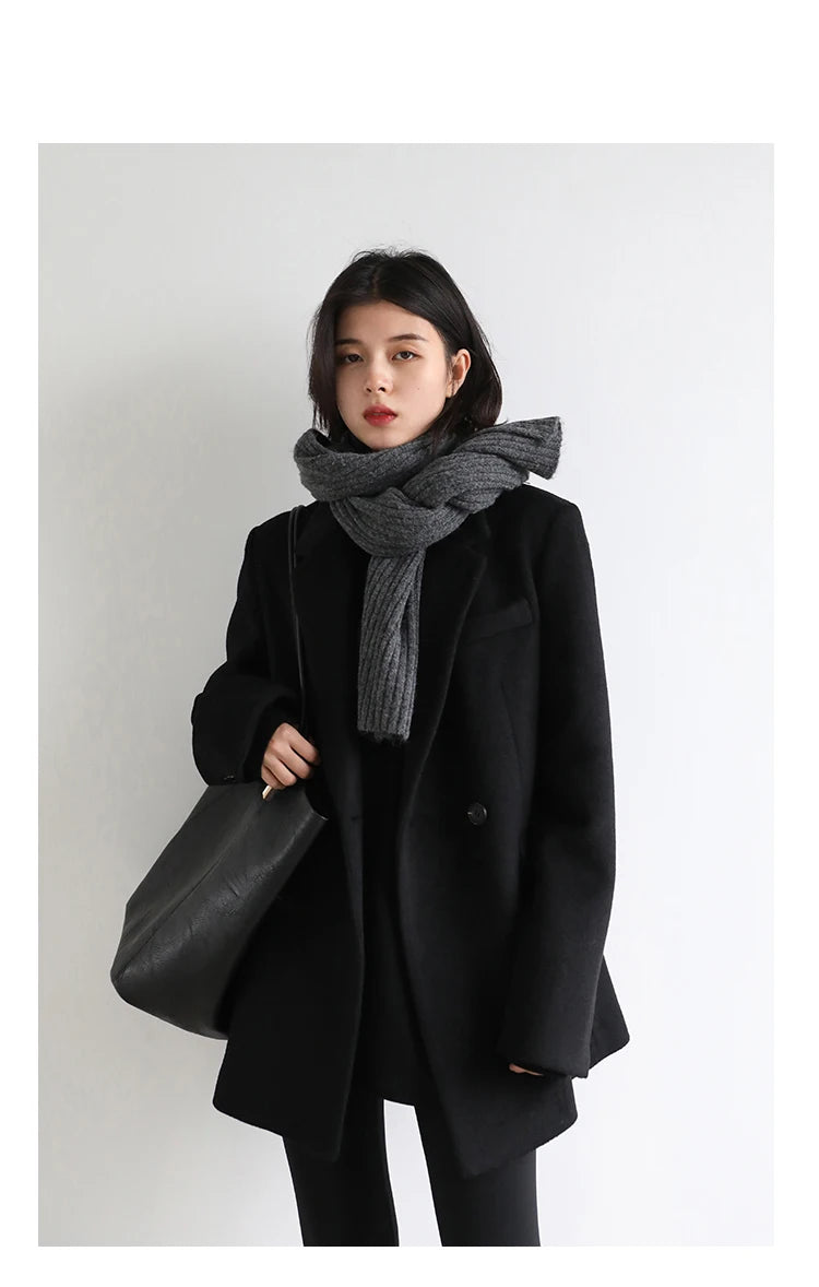 Wool Blend Mid-Long Coat – Autumn/Winter 2025