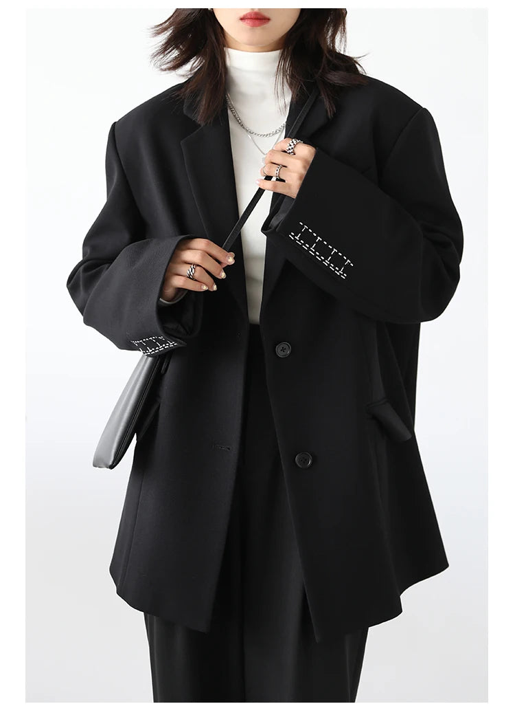 Embroidered Cuff Blazer – Winter Collection