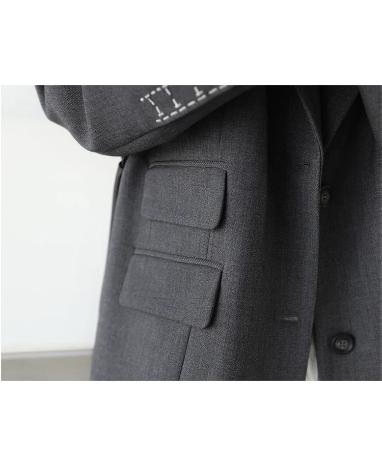 Embroidered Cuff Blazer – Winter Collection