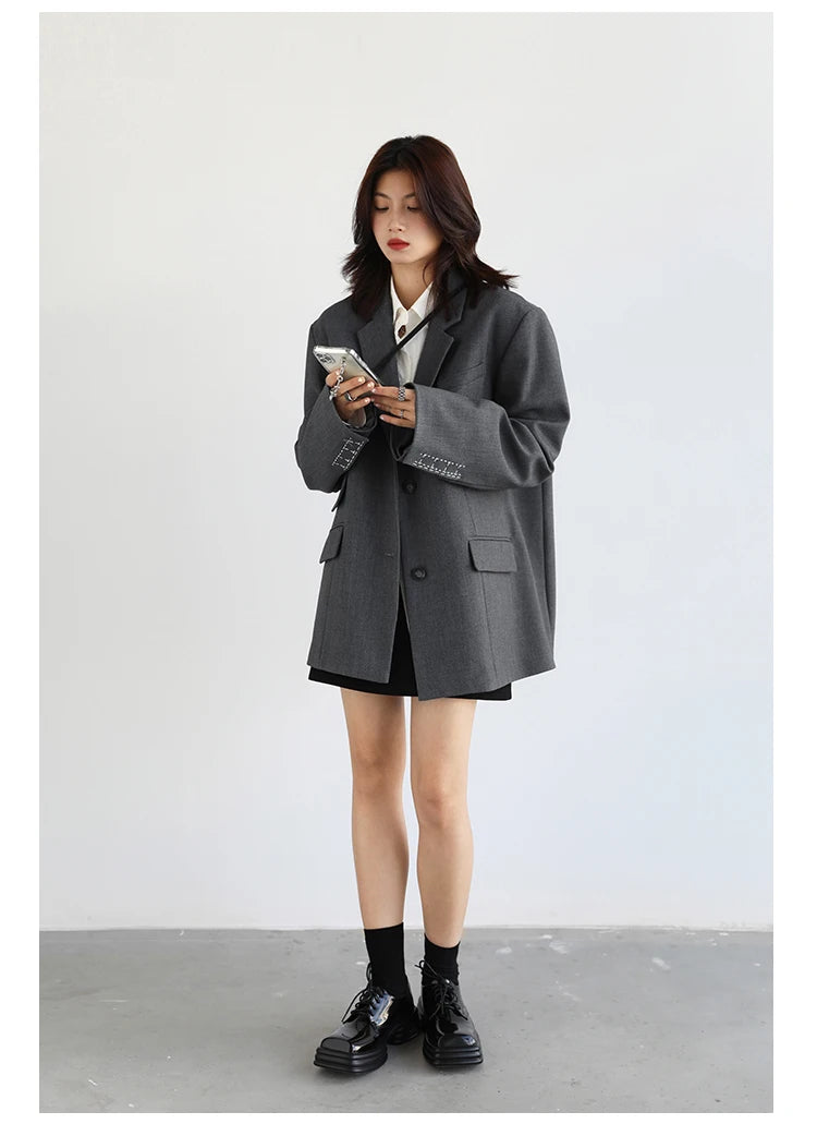 Embroidered Cuff Blazer – Winter Collection