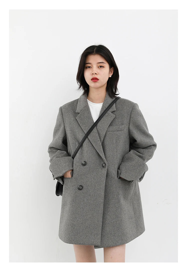 Wool Blend Mid-Long Coat – Autumn/Winter 2025