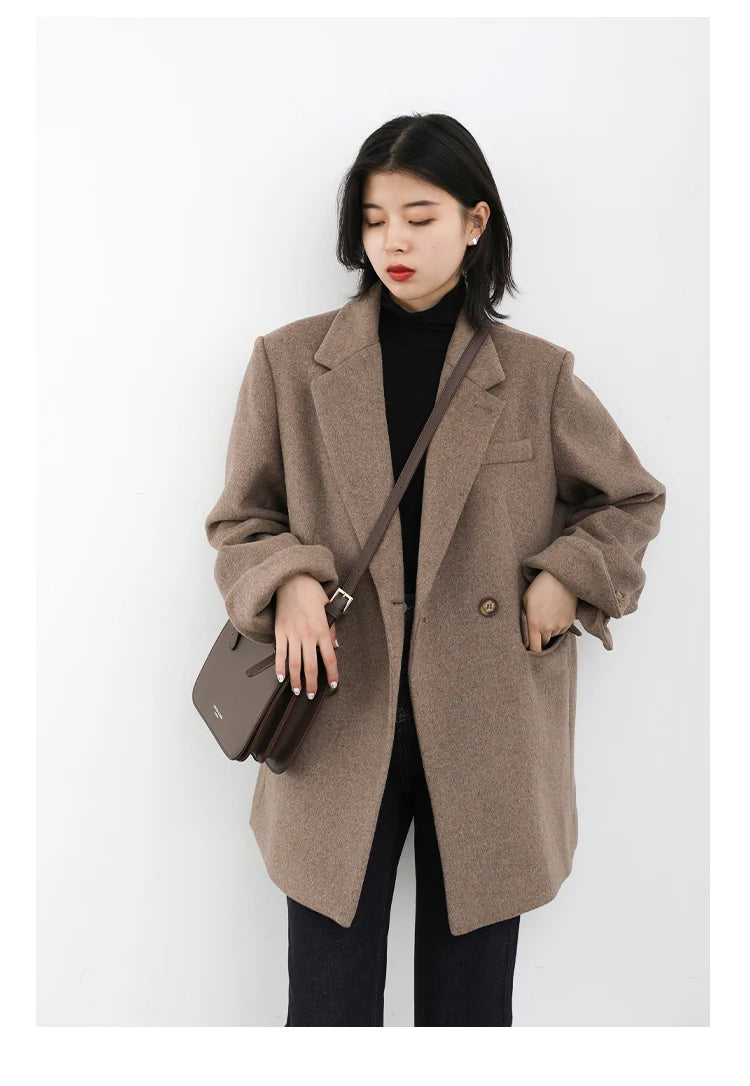 Wool Blend Mid-Long Coat – Autumn/Winter 2025