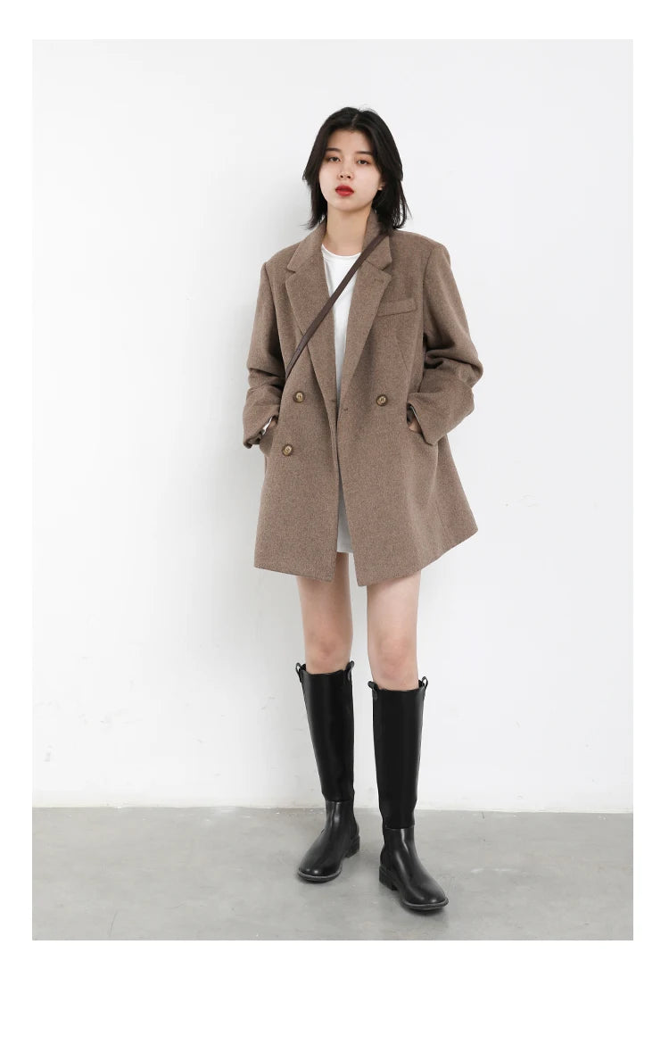 Wool Blend Mid-Long Coat – Autumn/Winter 2025