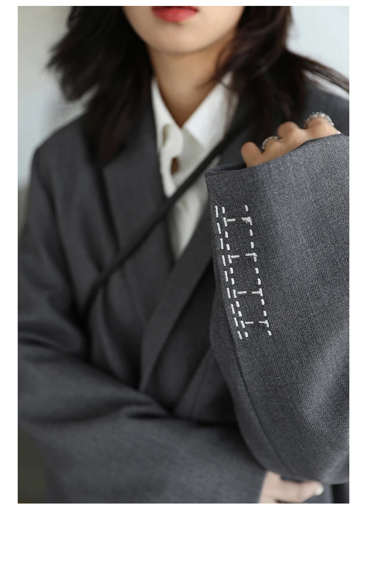 Embroidered Cuff Blazer – Winter Collection