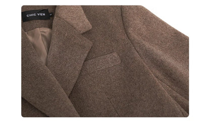 Wool Blend Mid-Long Coat – Autumn/Winter 2025