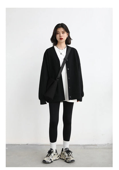 Korean V-Neck Sweatshirt – Autumn/Winter 2025