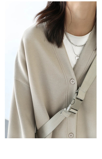 Korean V-Neck Sweatshirt – Autumn/Winter 2025