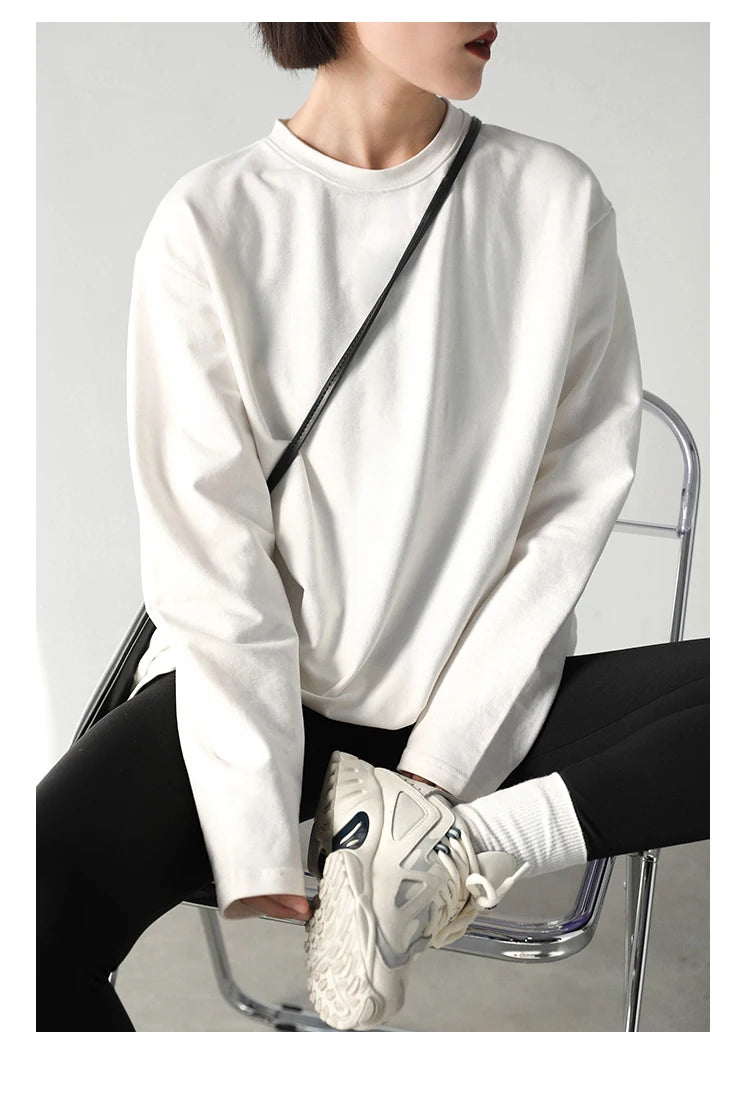 Basic O-Neck Long Sleeve Tee – Spring/Autumn Collection