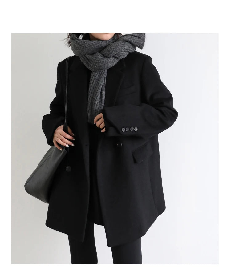 Wool Blend Mid-Long Coat – Autumn/Winter 2025