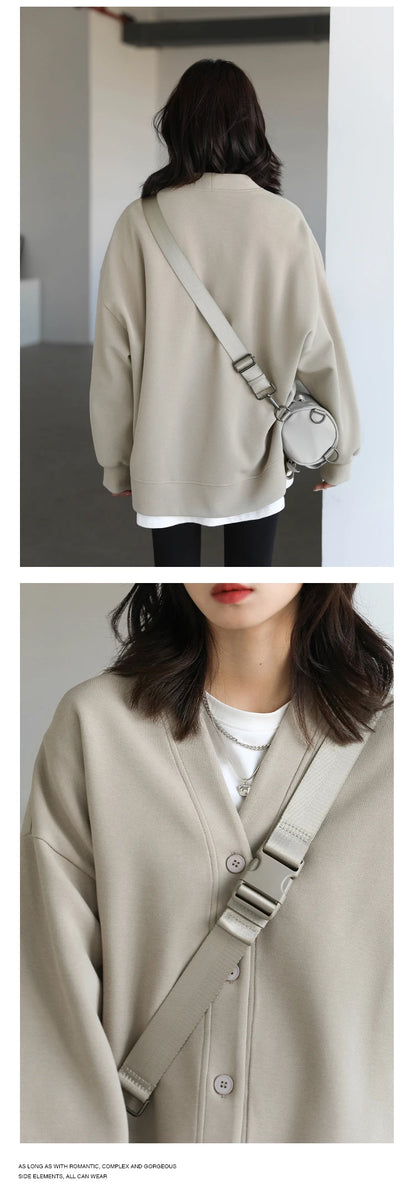 Korean V-Neck Sweatshirt – Autumn/Winter 2025