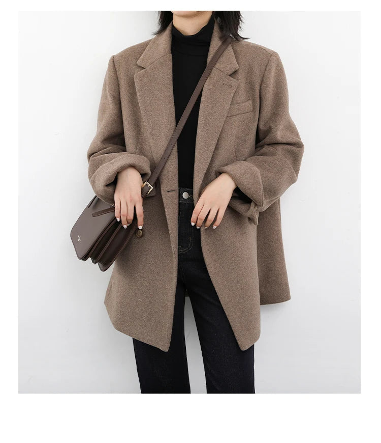 Wool Blend Mid-Long Coat – Autumn/Winter 2025