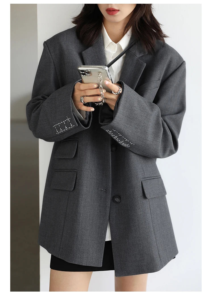 Embroidered Cuff Blazer – Winter Collection