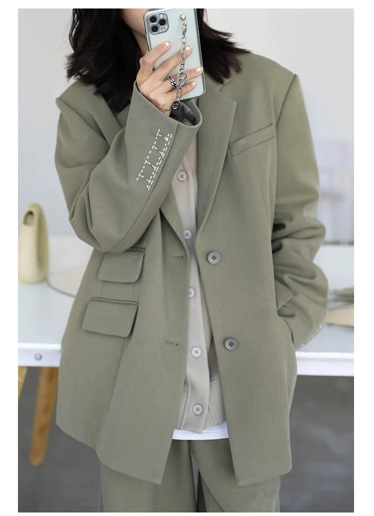 Embroidered Cuff Blazer – Winter Collection