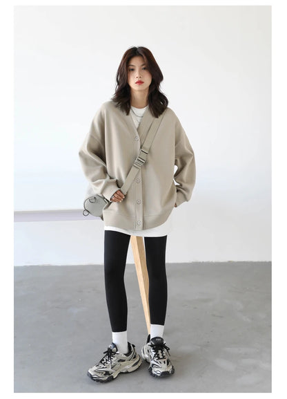 Korean V-Neck Sweatshirt – Autumn/Winter 2025