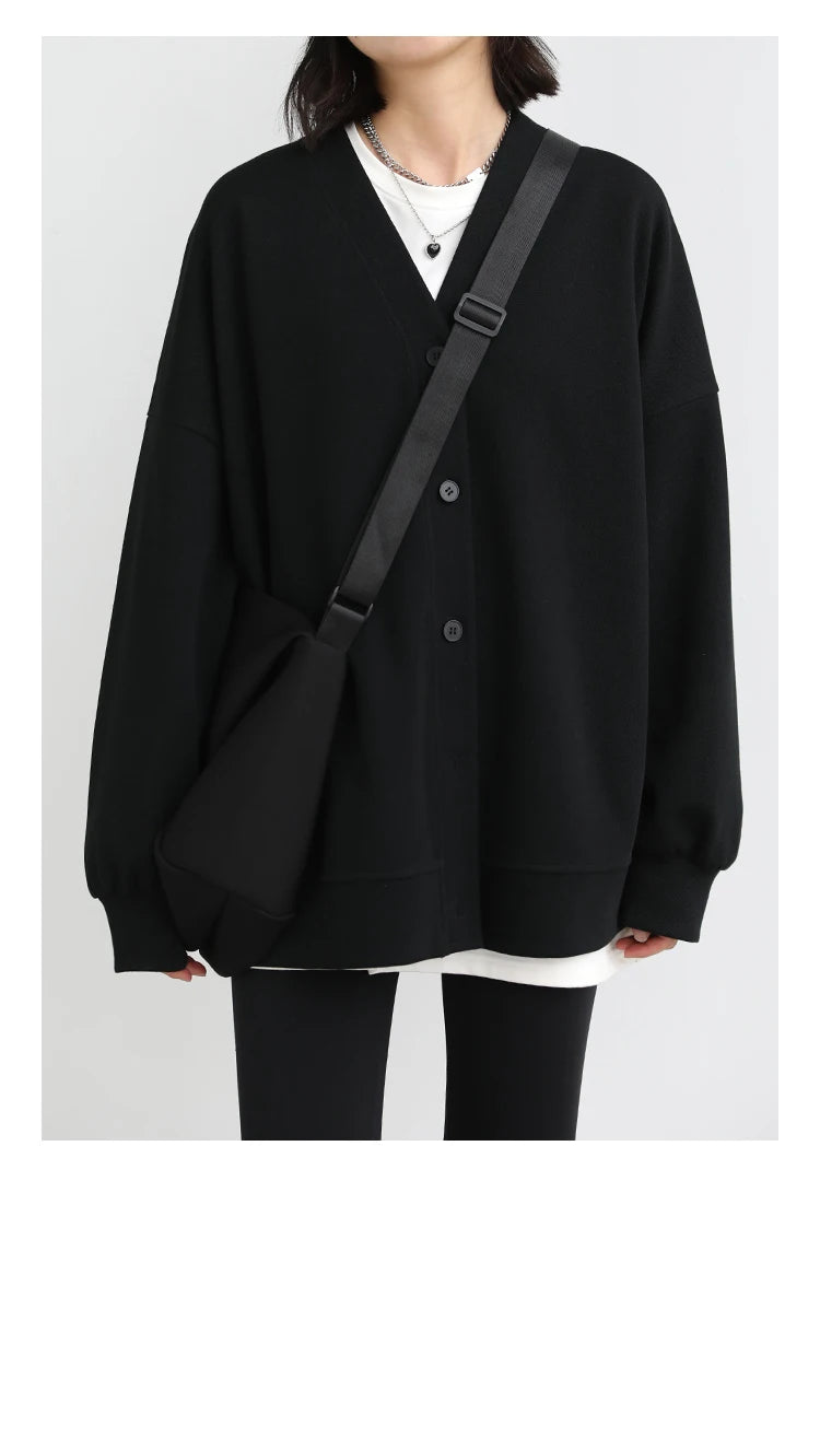 Korean V-Neck Sweatshirt – Autumn/Winter 2025