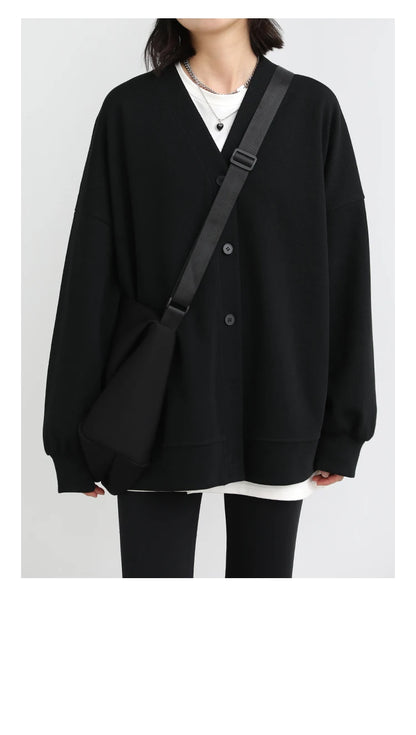 Korean V-Neck Sweatshirt – Autumn/Winter 2025