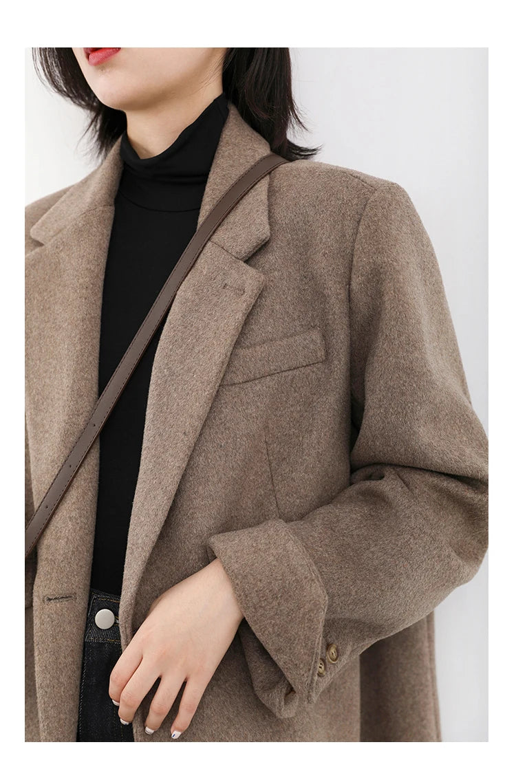 Wool Blend Mid-Long Coat – Autumn/Winter 2025