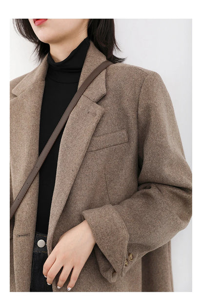 Wool Blend Mid-Long Coat – Autumn/Winter 2025