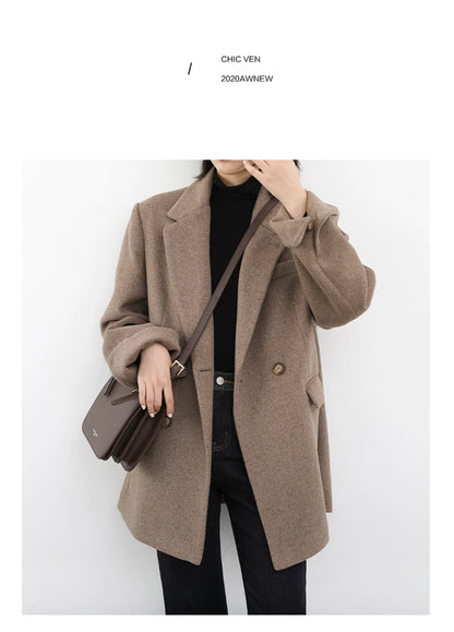 Wool Blend Mid-Long Coat – Autumn/Winter 2025