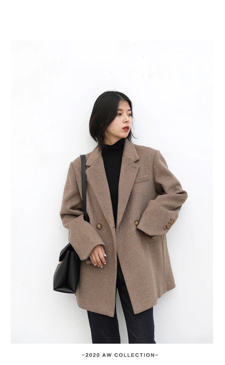Wool Blend Mid-Long Coat – Autumn/Winter 2025