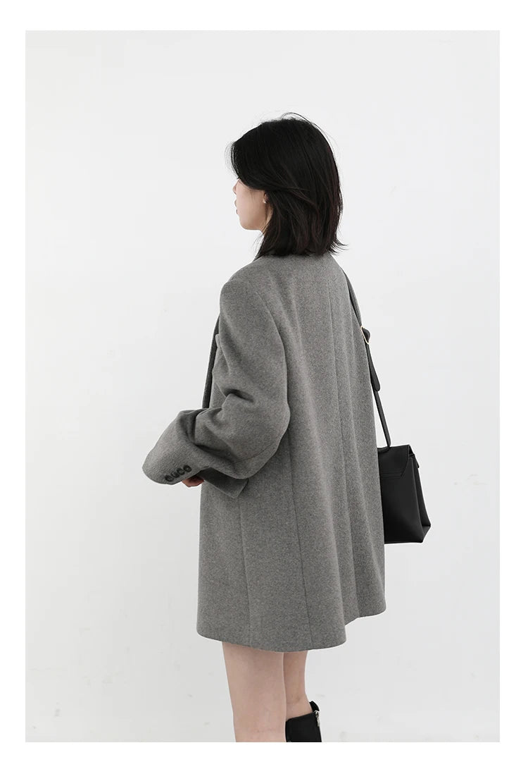 Wool Blend Mid-Long Coat – Autumn/Winter 2025