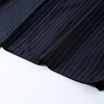 Striped Pleated Wide Leg Pants – Autumn 2025