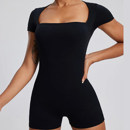 Women’s One-Piece Yoga Set – Seamless Stretch Fitness Bodysuit