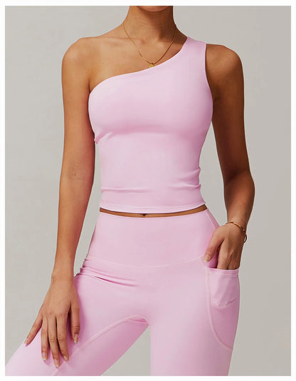 One Shoulder Sports Bra