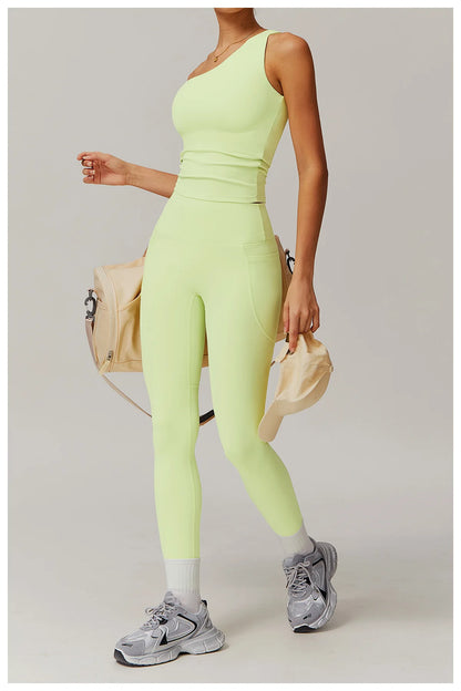 One Shoulder Sports Bra