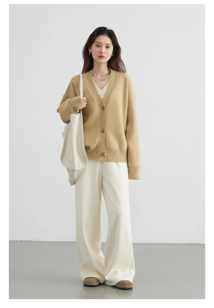 V-Neck Knit Cardigan – Spring 2025