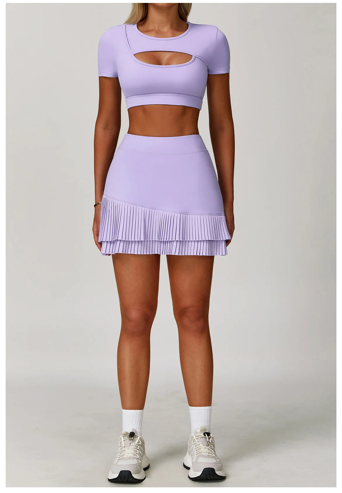 Women’s 3PCS Yoga Set – Long Sleeve Crop Top