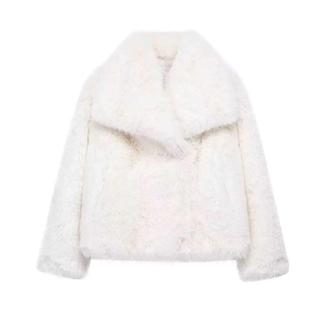 Cropped Faux Fur Coat