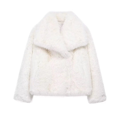 Cropped Faux Fur Coat