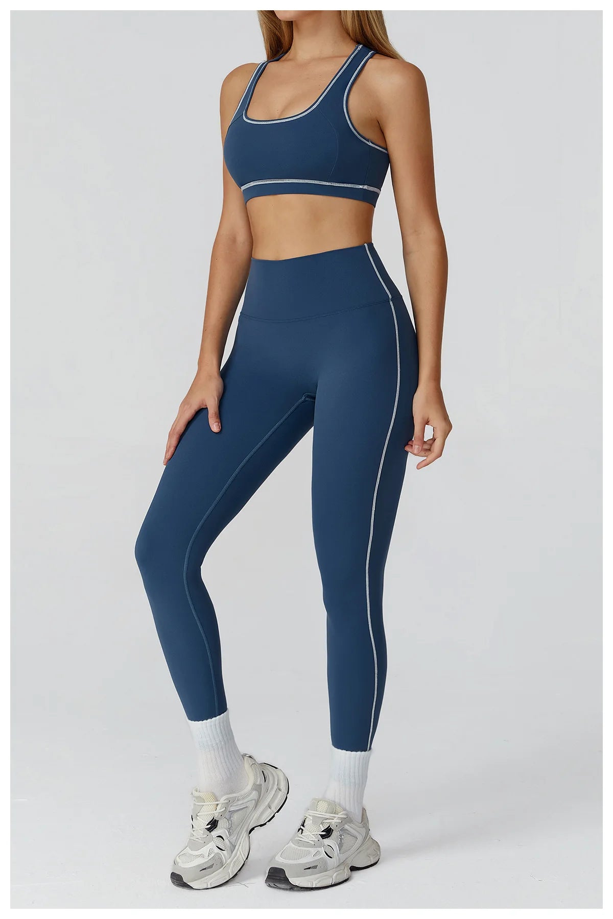 Women’s Seamless Yoga Set – 2/3PCS Fitness Tracksuit with Long Sleeve Jacket and High Waist Leggings