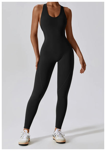 Women’s Yoga Jumpsuit – Push-Up Activewear Bodysuit