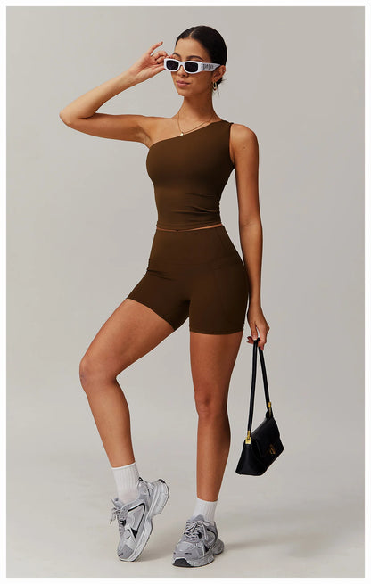 One Shoulder Sports Bra