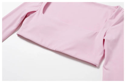 Women’s Long Sleeve Yoga Shirt – Quick-Dry Push-Up Fitness Top