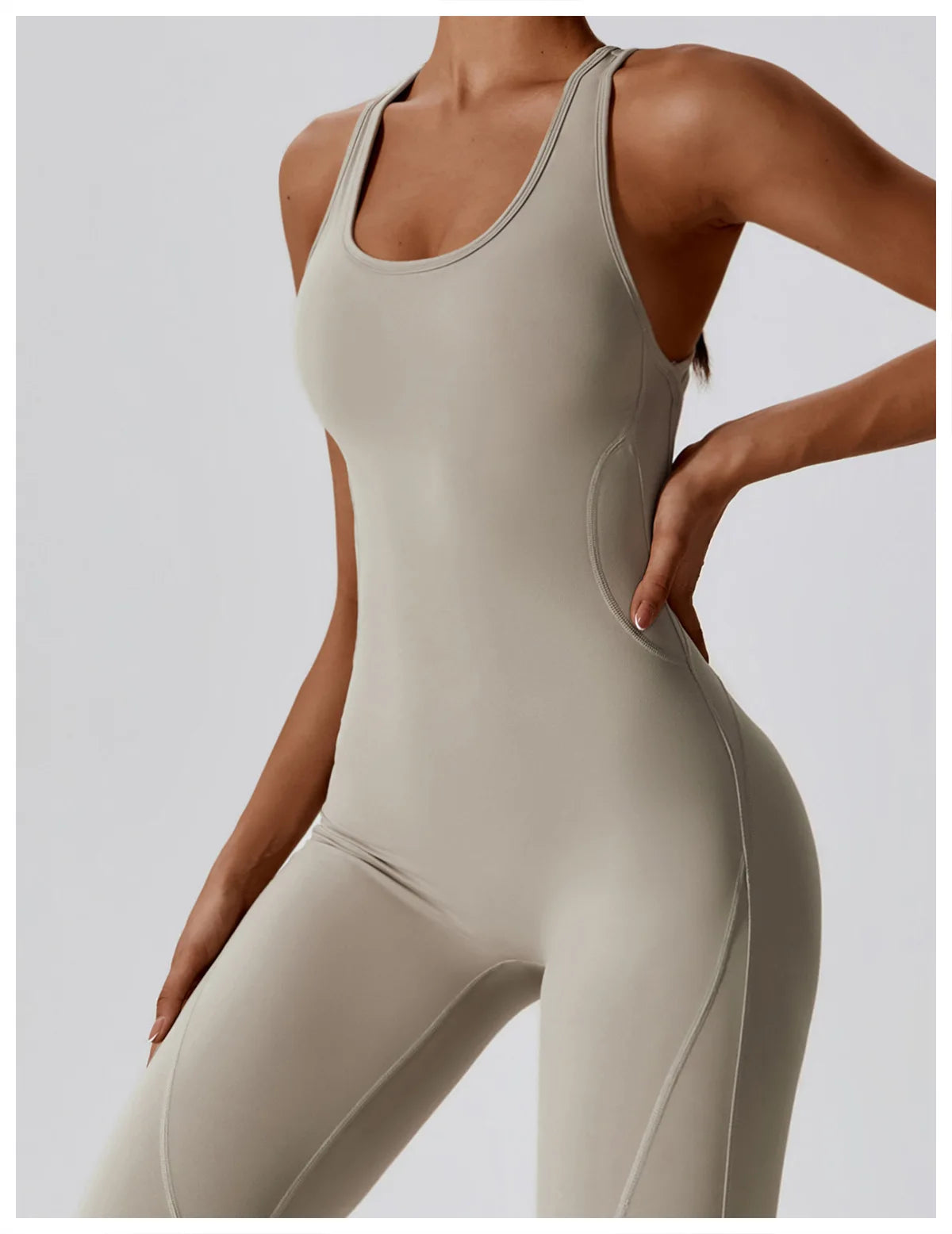 Women’s Yoga Jumpsuit – Push-Up Activewear Bodysuit