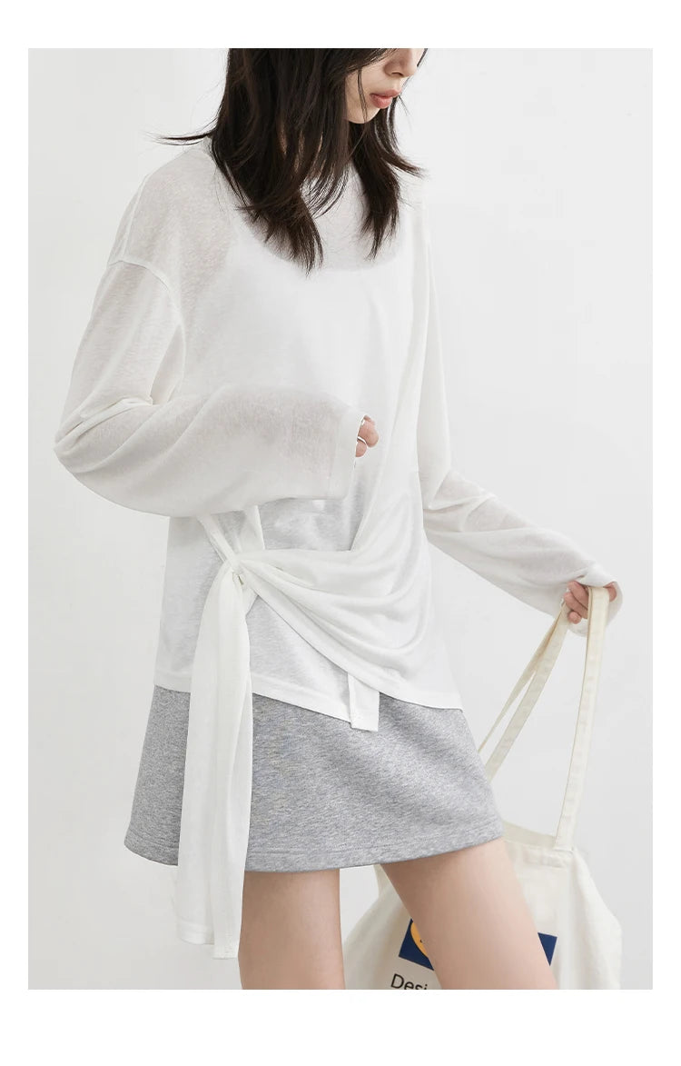 Elegant Long Sleeve Pullover Tee – Spring 2025 Collection