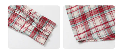 Retro Color Block Cotton Shirt – Spring/Autumn 2025 Collection