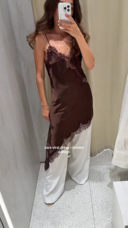 Lace Satin Camisole – Summer Party Top