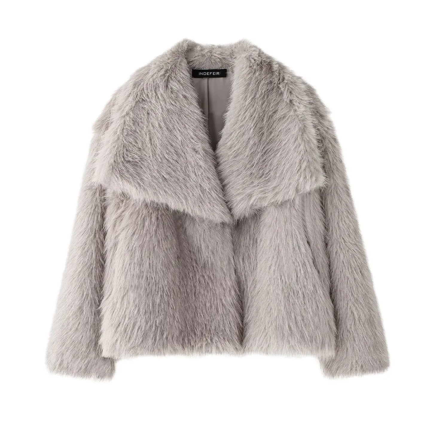 Cropped Faux Fur Coat