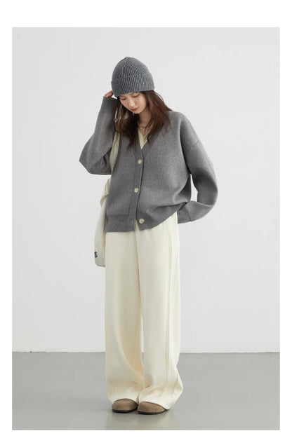 V-Neck Knit Cardigan – Spring 2025